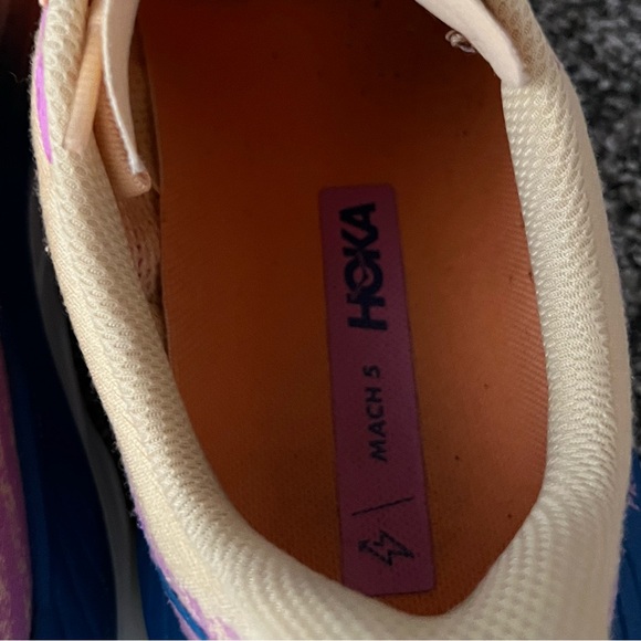 HOKA ONE Women's Mach 5 running shoes in Impala/Cyclamen light orange 10.5 - Picture 7 of 11